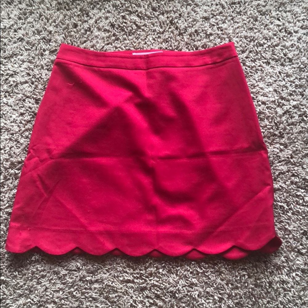 JCrew Style Scalloped Skirt